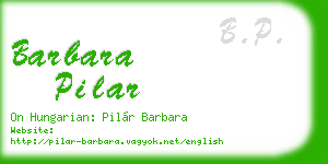 barbara pilar business card